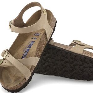 Birkenstock Kumba Leather Sandals 38 Sandcastle Tan Neutral